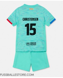Günstige Barcelona Andreas Christensen #15 3rd trikot Kinder 2023-24 Kurzarm (+ Kurze Hosen)